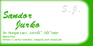 sandor jurko business card